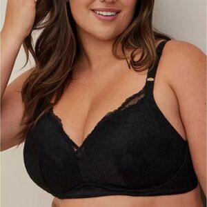 Torrid Curves Dream Wire Free Black Push Up Bra, Plus Size 38DDD NEW W/O TAG